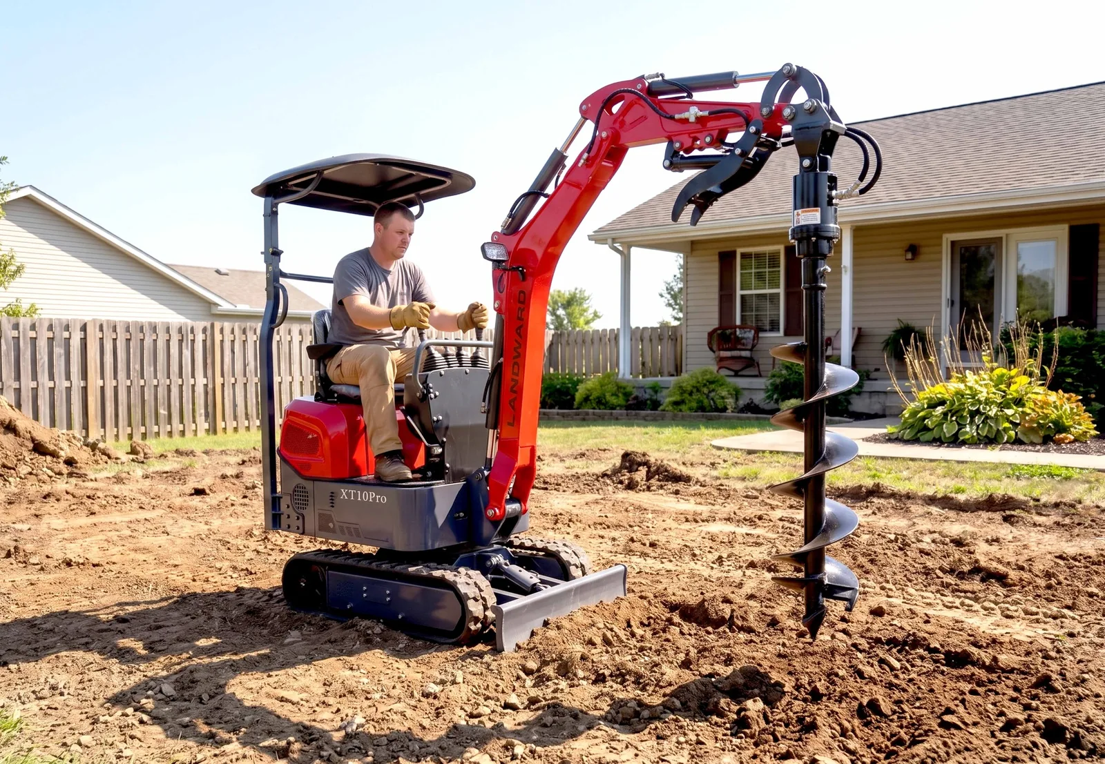 LANDWARD excavator and attachment package